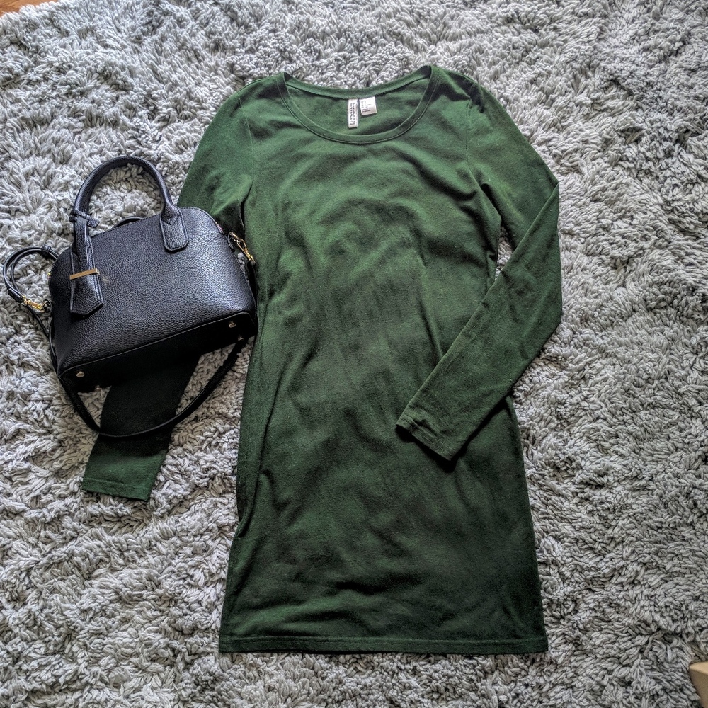 H&M Divided Dark Green Dress